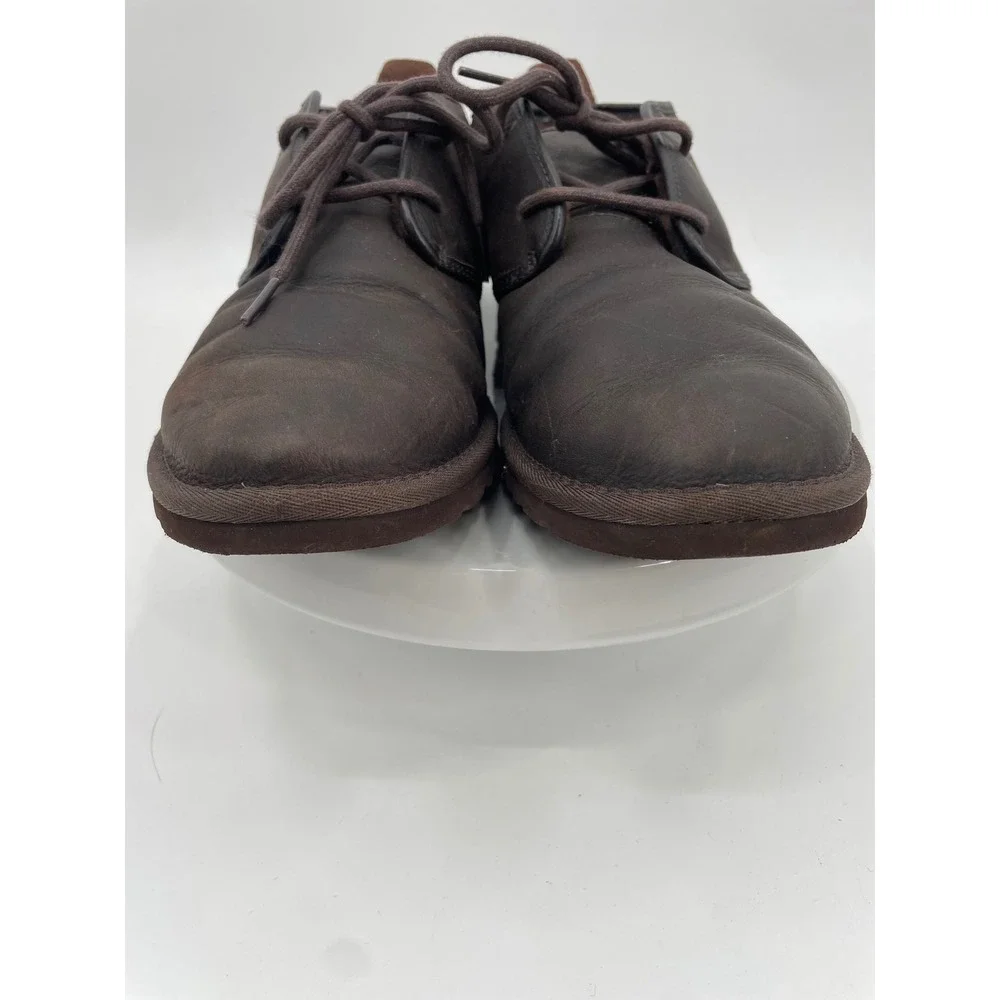 UGG Neumel Chukka Boots Mens 12 Brown Leather Suede Shearling Classic Cozy Shoes